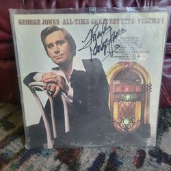 Gerorge Jones Vinyl All Time Greatest Hits Volume 1 Autographed With Certificate Of Authenticity! 