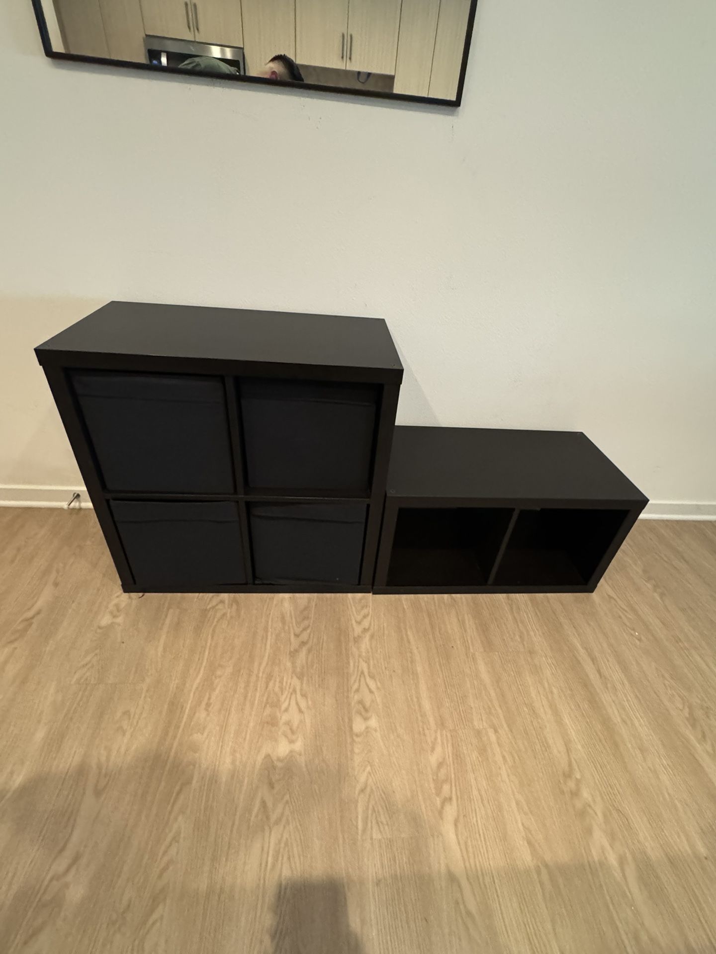 Black Cube Storage/Entry Shoe Organizer