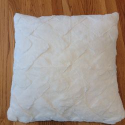 24x24 Faux Fur Cream Pillow (2 Available)