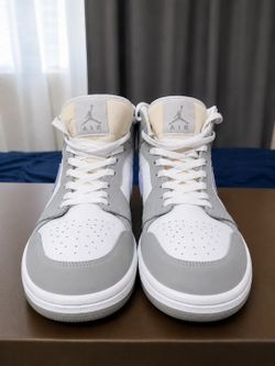 Jordan 1 Mid Wolf Grey Aluminum (Women's) (No Box)