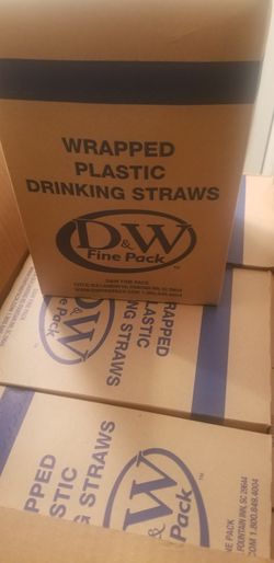 Wrapped Plastic Drinking Straws 