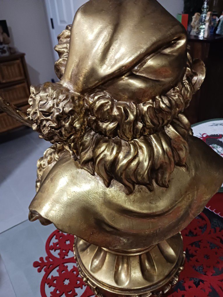 Vintage Santa Claus In Gold One Of A Kind