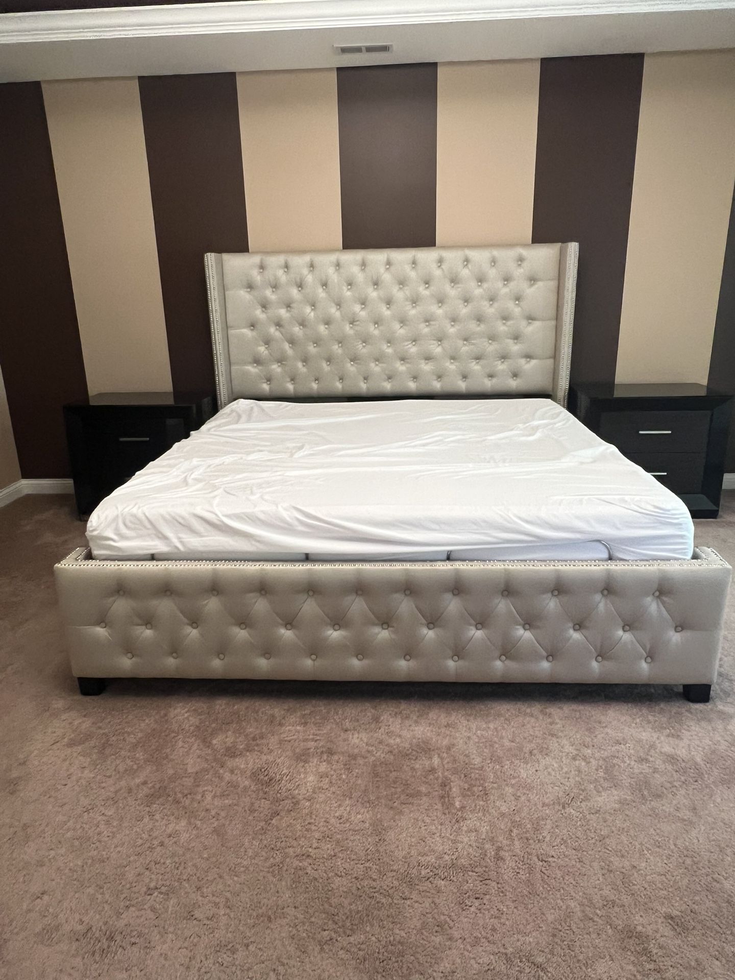 Upholstered King Bed Frame
