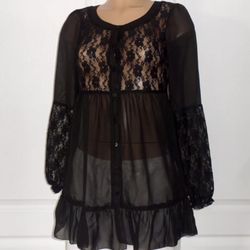 NEW Venus  Black  Lace Tunic Size 2