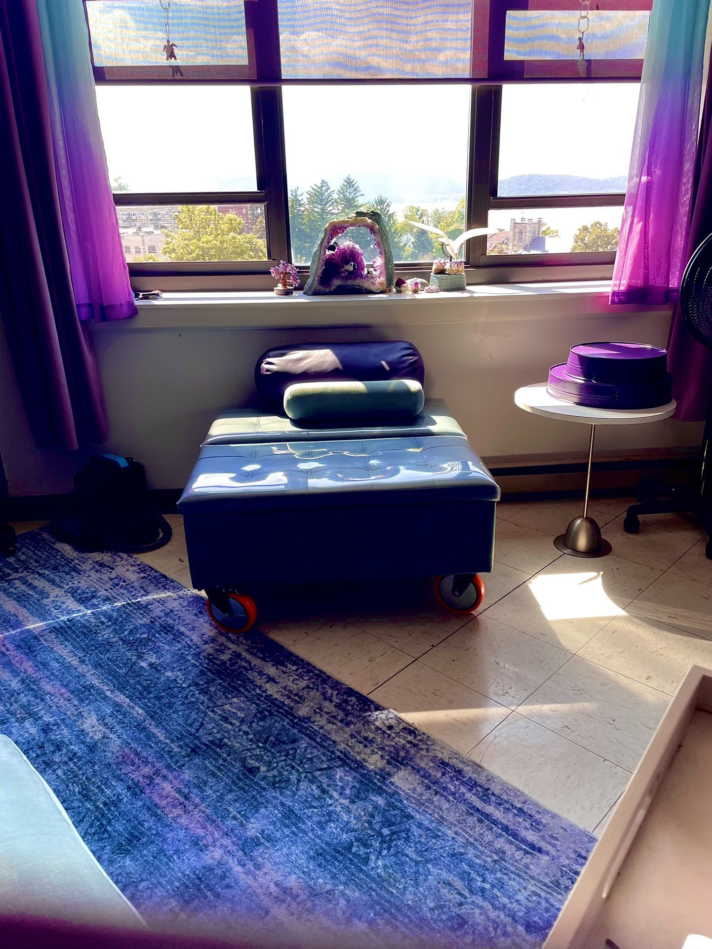Custom Double Lift-Up Storage Ottoman