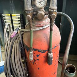 Argon Tank With Meters And Hoses