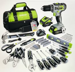Workpro 157PCS Topl Set with 20V Cordless Drill
