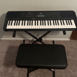 New Yamaha PSR-E273 Keyboard, Stand, and Bench