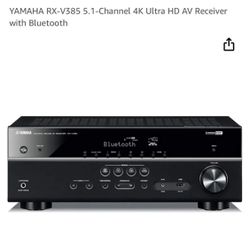 YAMAHA RX-V385 5.1-Channel 4K Ultra HD AV Receiver with Bluetoot