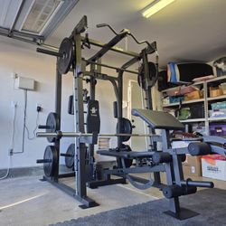 Smith Machine 2001 | Multi-Use Adj Bench | Gym Equipment | Fitness | Squat Rack | Excercise |🔴WEIGHTS AND BARBELL SOLD SEPARATELY 🔴 FREE DELIVERY 🚚