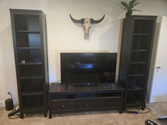 Ikea hemnes tv stand and book case