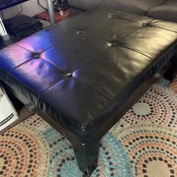 Dark Brown Black Ottoman