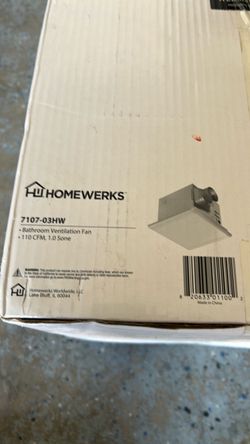 Homewerks 7107-03HW Bathroom Ventilation Fan