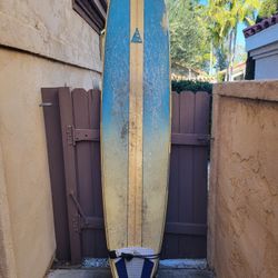 Vintage 9’ ACE Surfboard. Classic longboard with a unique design.
