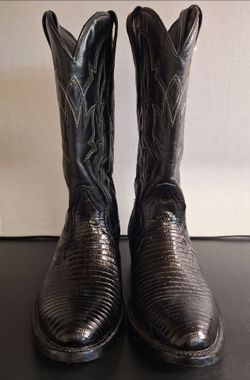 J.B. DILLON RESERVE LIZARD SKIN BOOTS SIZE 8.5