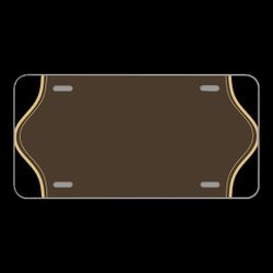 License Plate Novelty Car Front Tag Template Retro Scalloped