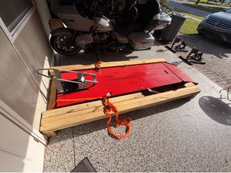 Harbor freight tools  Motorcycle lift with additions