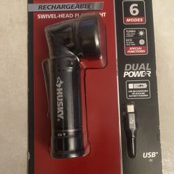 Husky Rechargeble Swivel-Head Flashlight 750 Lumens