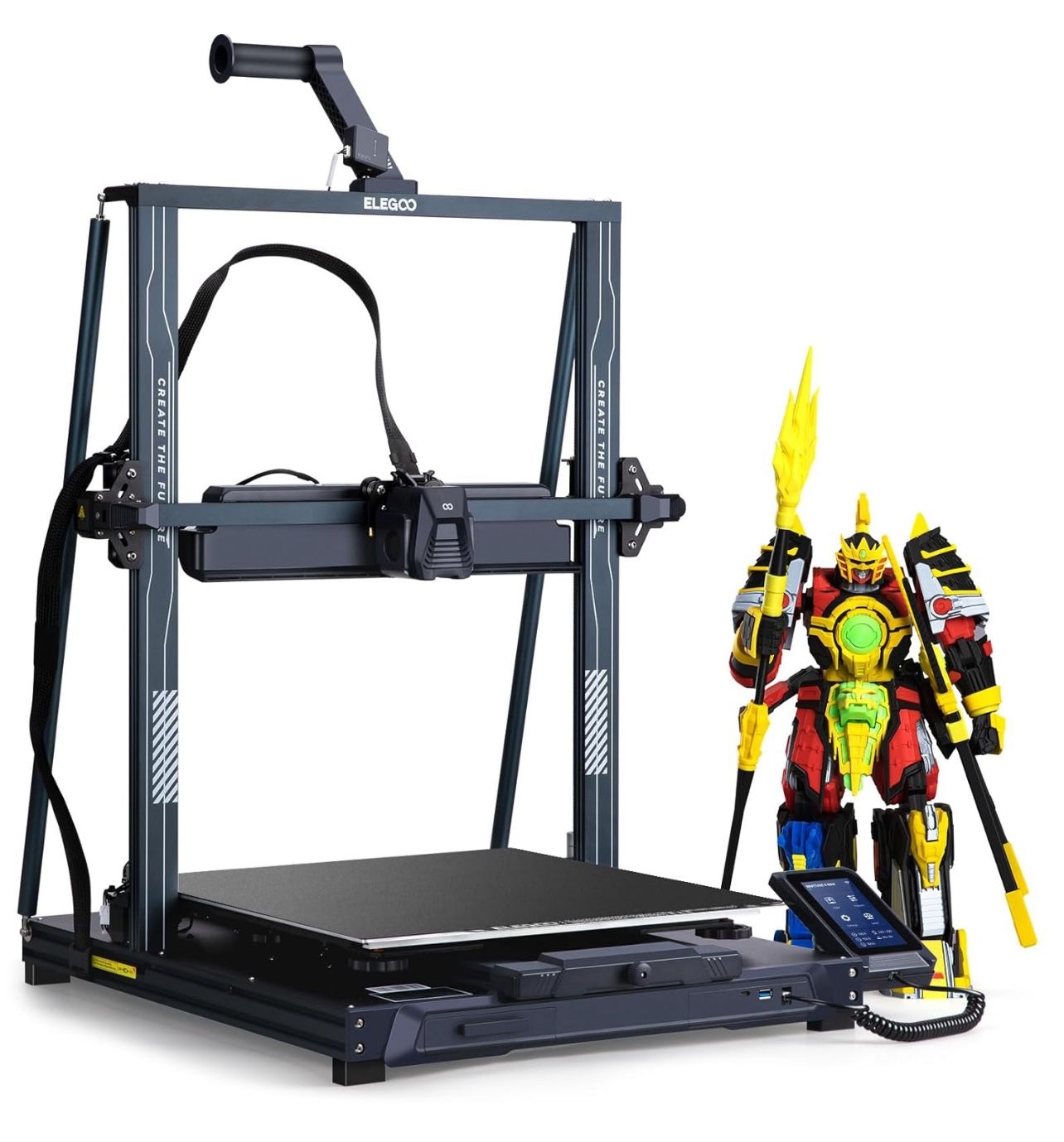 0968 Neptune 4 Max 3D Printer, 500mm/s Fast Printing, Support 300°C Printing, Auto Leveling and Direct Drive Extruder, 420x420x480mm Large Build Volum