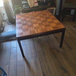 Vintage Parquet Wooden Large Accent/Coffee Table 