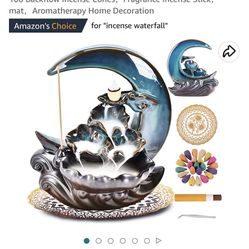 waterfall back flow incense burner brand new