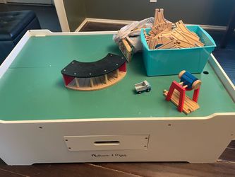Melissa and Doug train table and accessories