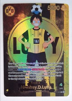 One Piece x BVB 09 Dortmund Promo Card Card ST13-003 Monkey D Luffy