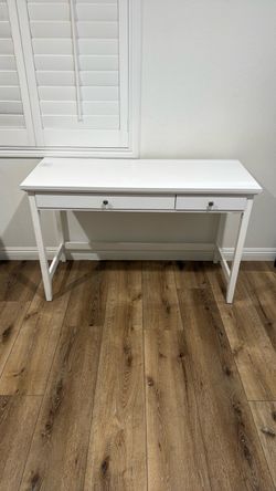 White Desk with Two Drawers