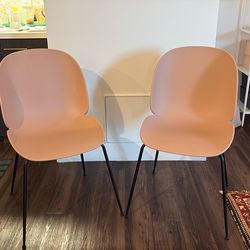 Pair of GUBI Beetle Plastic Chairs (like new)