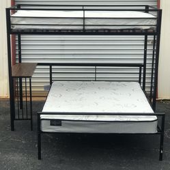 Twin/Full Size Bunk Bed with Mattresses