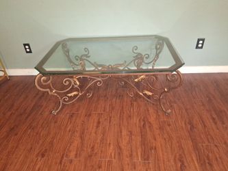 Glass coffee table