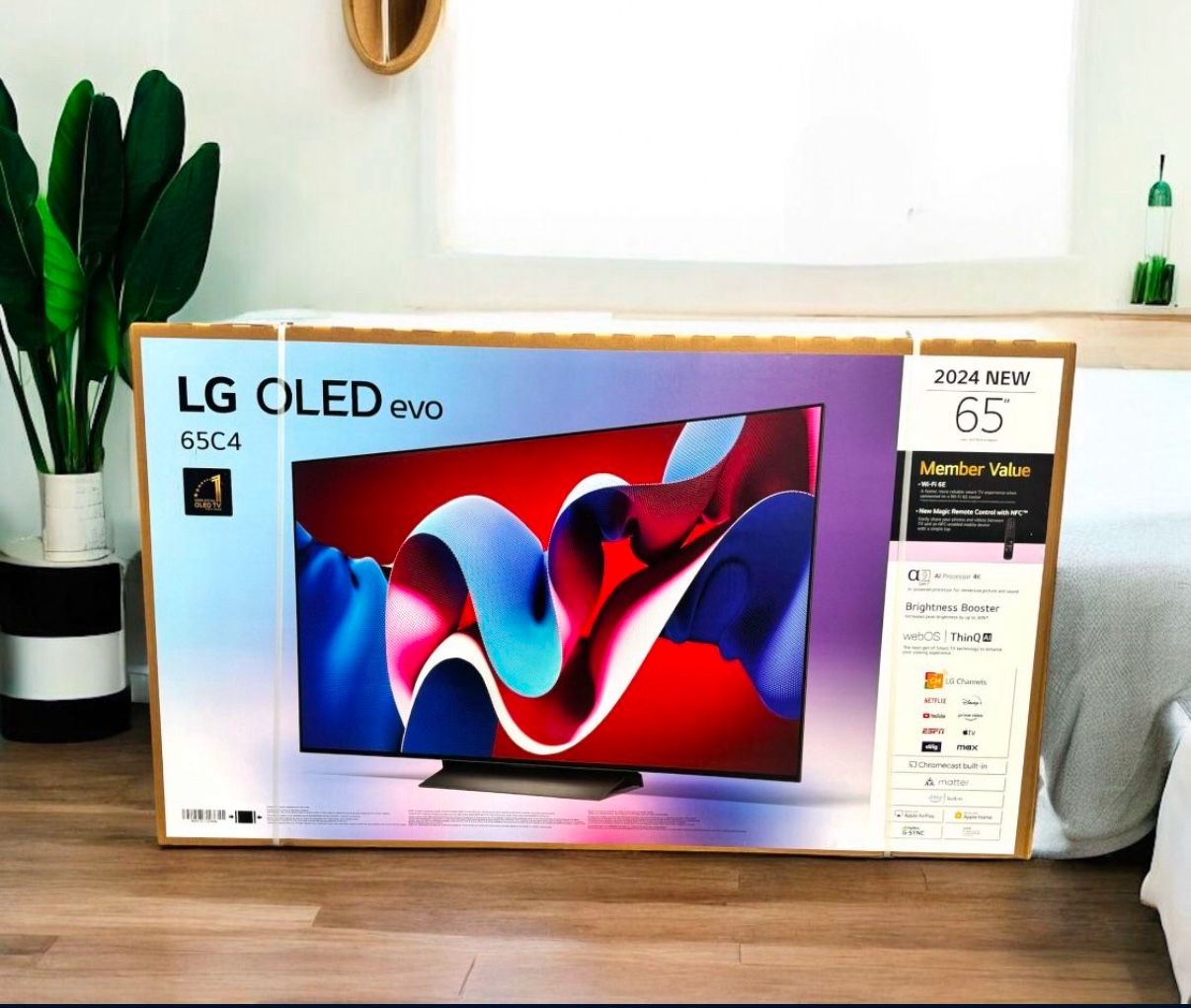 65 “ LG Smart 4K EVO OLED HDR TV 144HZ TV 65C4 C4