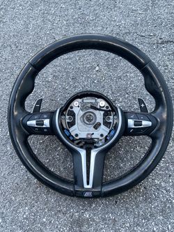 2015-2020 BMW F8X F80 F82 F83 M3 M4 OEM HEATED M// STITCHED STEERING WHEEL ASSEMBLY 