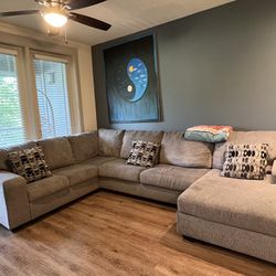 Sectional + Queen Bed Frame