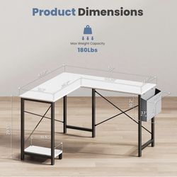 L-Shape Corner Table - Maple Color