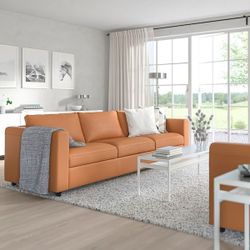 Golden Brown Leather Couch Sectional Sofa