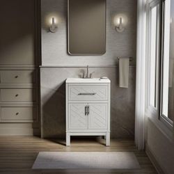 KOHLER Accra 24in. Single Sink Freestanding Atmos Grey Bath Vanity