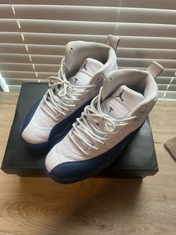Blue and White Jordan 12s