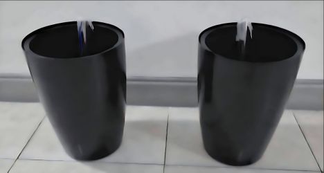 PAIR of 16" (Tall) Black Self Watering Planters (2 for $40) @ Lasting Creations
