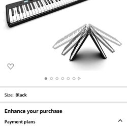 Fverey Folding Piano Keyboard 88 Key Full Size Semi-Weighted Foldable Piano,Bluetooth Portable Electric Piano with Sheet Music Stand,Sustain Pedal,Han