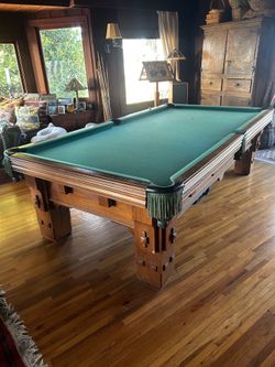 Vintage 9’ Brunswick Pool Table