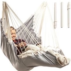 Indoor Hammock Chair Swing - Hanging Hammock Swing Chair - Indoor/Outdoor - Hanging Chair for Bedroom, Patio, Porch - Swinging Chair Hammock for Adult
