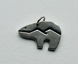 Vintage Sterling Silver Spirit Navajo Bear Charm 