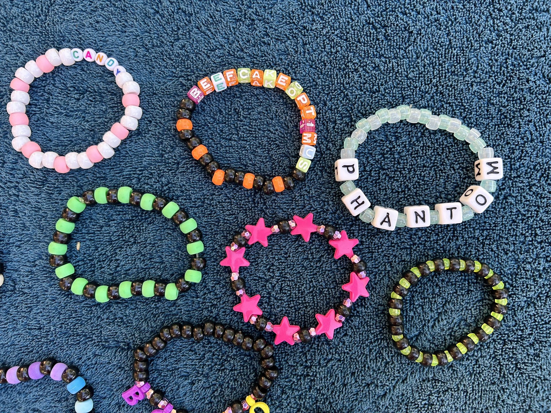Kandi/pony Bead Matte Rave Bracelets