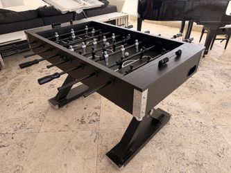 Luxury Foosball Table – Prada vs. Chanel Custom Edition | Black Wood Finish