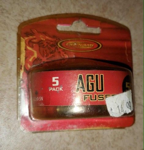 NEW IN PACKAGE 5 PACK TSUNAMI AGU FUSES 50 AMP RoHS FS-AGU50-5N