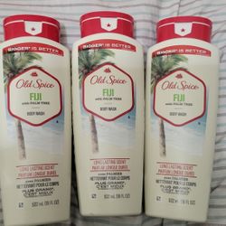 Bundle Of 3 OLD SPICE FIJI SCENT (18oz) BOTTLES FOR $15/$15 POR LOS 3