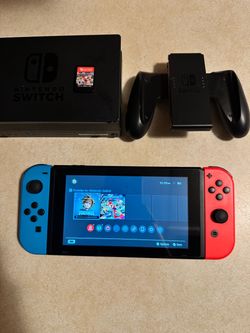 Nintendo switch red and blue controllers