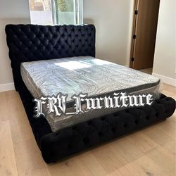 New Queen Bed Frame With Mattress 