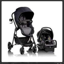 Evenflo Pivot Modular Travel System with LiteMax Infant Car Seat - Gray